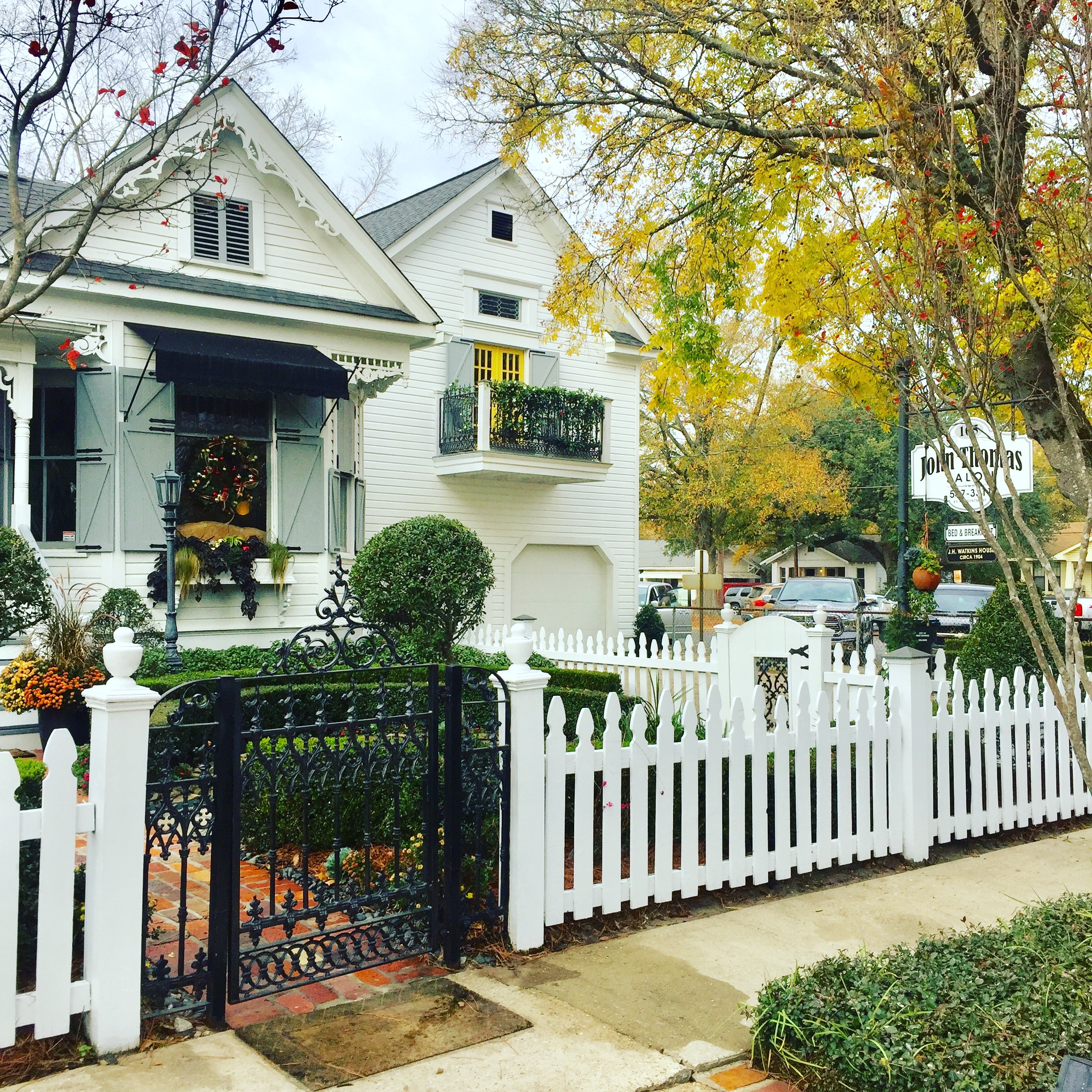 John Thomas Bed and Breakfast front curb view gate