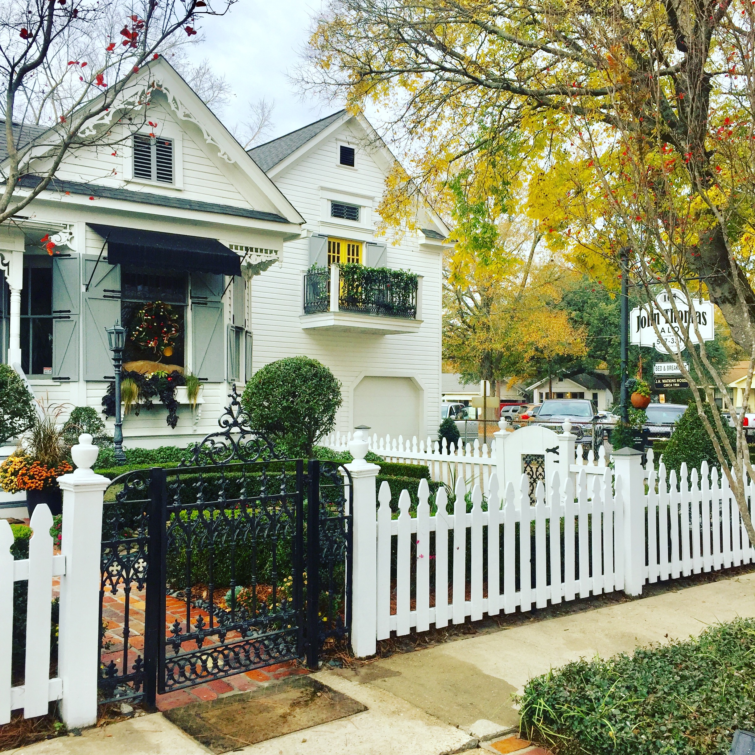 John Thomas Bed and Breakfast front curb view gate